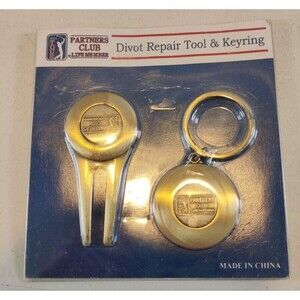 Vintage PGA Tour Partners Club Divot Tool & Keyring Life Member New In Package